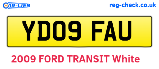 YD09FAU are the vehicle registration plates.