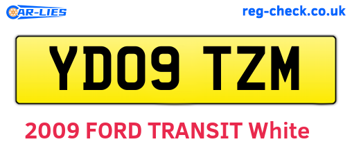 YD09TZM are the vehicle registration plates.
