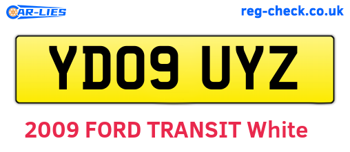 YD09UYZ are the vehicle registration plates.