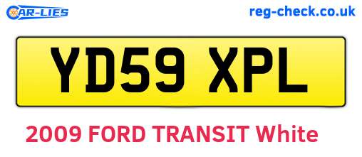 YD59XPL are the vehicle registration plates.