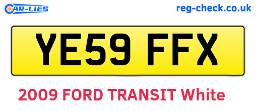 YE59FFX are the vehicle registration plates.