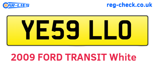 YE59LLO are the vehicle registration plates.