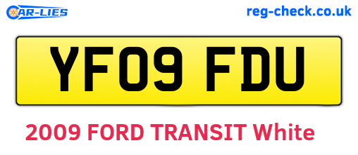 YF09FDU are the vehicle registration plates.