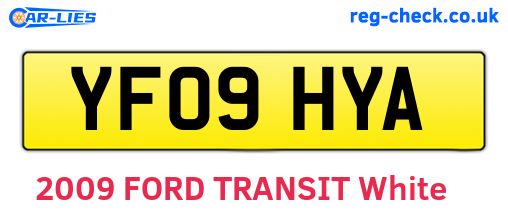 YF09HYA are the vehicle registration plates.