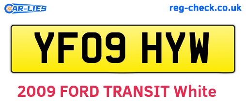 YF09HYW are the vehicle registration plates.