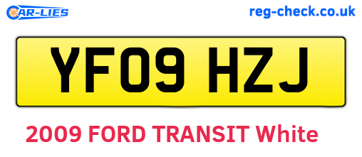 YF09HZJ are the vehicle registration plates.