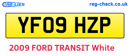 YF09HZP are the vehicle registration plates.