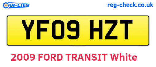 YF09HZT are the vehicle registration plates.
