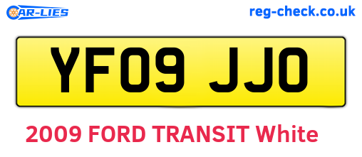 YF09JJO are the vehicle registration plates.