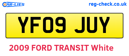 YF09JUY are the vehicle registration plates.