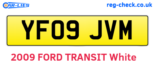 YF09JVM are the vehicle registration plates.