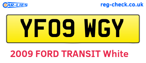 YF09WGY are the vehicle registration plates.