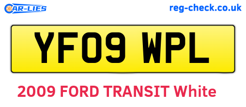 YF09WPL are the vehicle registration plates.