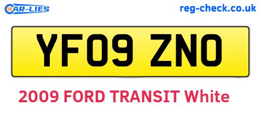 YF09ZNO are the vehicle registration plates.