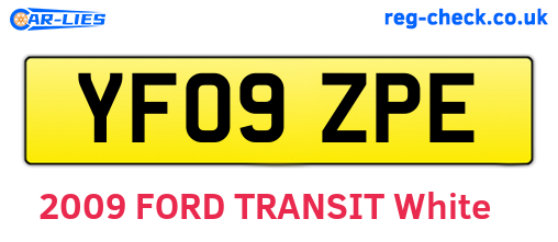 YF09ZPE are the vehicle registration plates.
