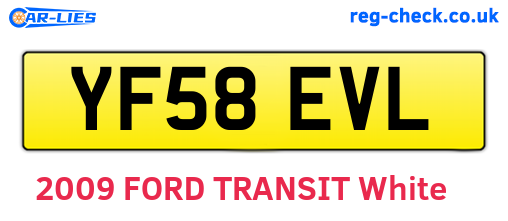 YF58EVL are the vehicle registration plates.