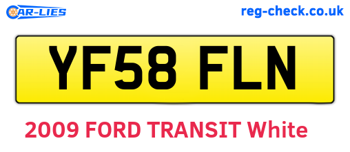 YF58FLN are the vehicle registration plates.