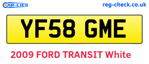 YF58GME are the vehicle registration plates.