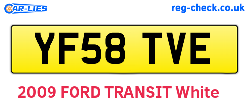YF58TVE are the vehicle registration plates.