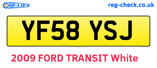 YF58YSJ are the vehicle registration plates.