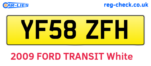 YF58ZFH are the vehicle registration plates.