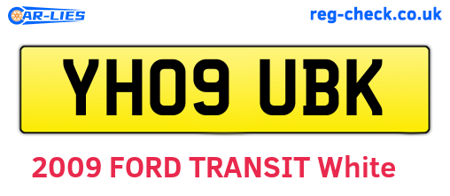 YH09UBK are the vehicle registration plates.
