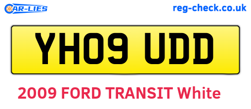YH09UDD are the vehicle registration plates.