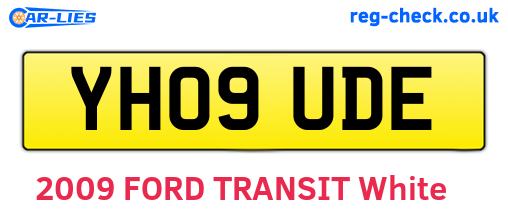 YH09UDE are the vehicle registration plates.