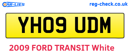 YH09UDM are the vehicle registration plates.