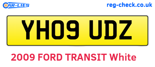 YH09UDZ are the vehicle registration plates.