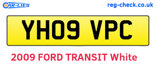 YH09VPC are the vehicle registration plates.