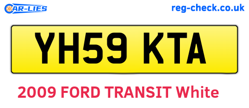 YH59KTA are the vehicle registration plates.
