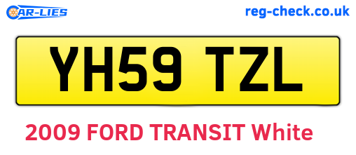 YH59TZL are the vehicle registration plates.