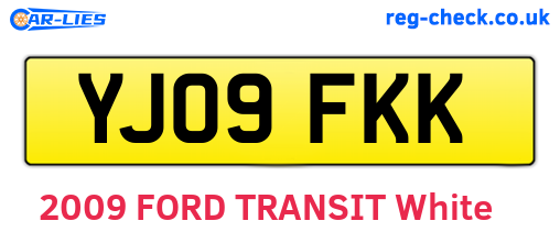 YJ09FKK are the vehicle registration plates.