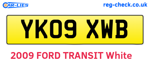 YK09XWB are the vehicle registration plates.