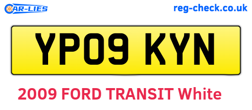 YP09KYN are the vehicle registration plates.