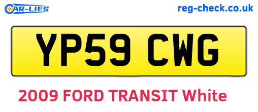 YP59CWG are the vehicle registration plates.