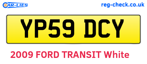 YP59DCY are the vehicle registration plates.