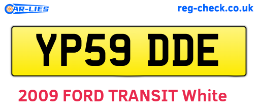 YP59DDE are the vehicle registration plates.