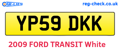 YP59DKK are the vehicle registration plates.