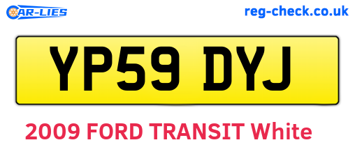 YP59DYJ are the vehicle registration plates.