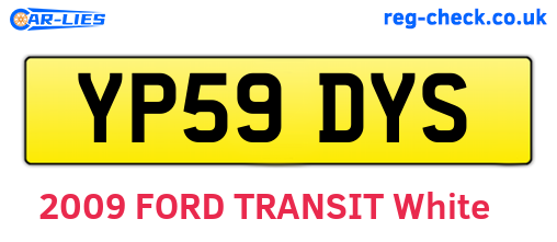 YP59DYS are the vehicle registration plates.