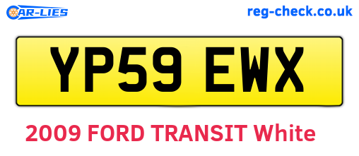 YP59EWX are the vehicle registration plates.