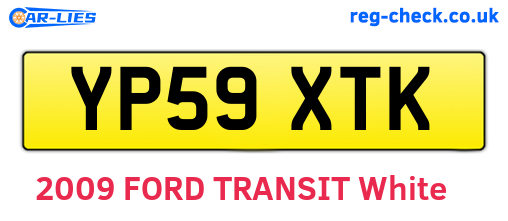 YP59XTK are the vehicle registration plates.