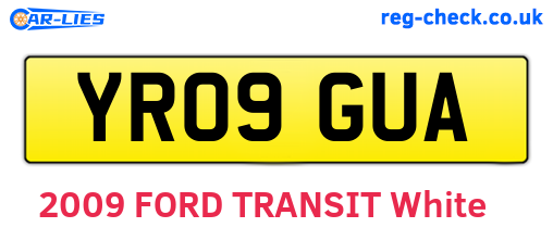 YR09GUA are the vehicle registration plates.