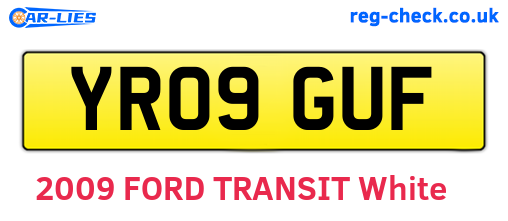 YR09GUF are the vehicle registration plates.