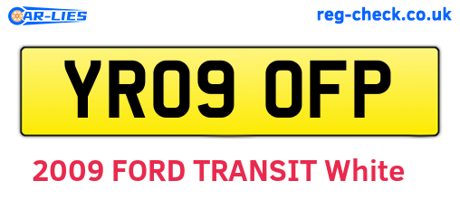 YR09OFP are the vehicle registration plates.