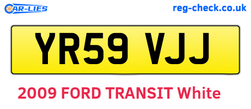 YR59VJJ are the vehicle registration plates.