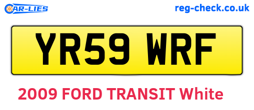 YR59WRF are the vehicle registration plates.