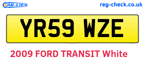 YR59WZE are the vehicle registration plates.